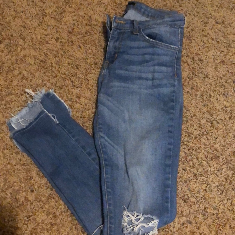 Flying Monkey Raw Hem Skinny Jeans